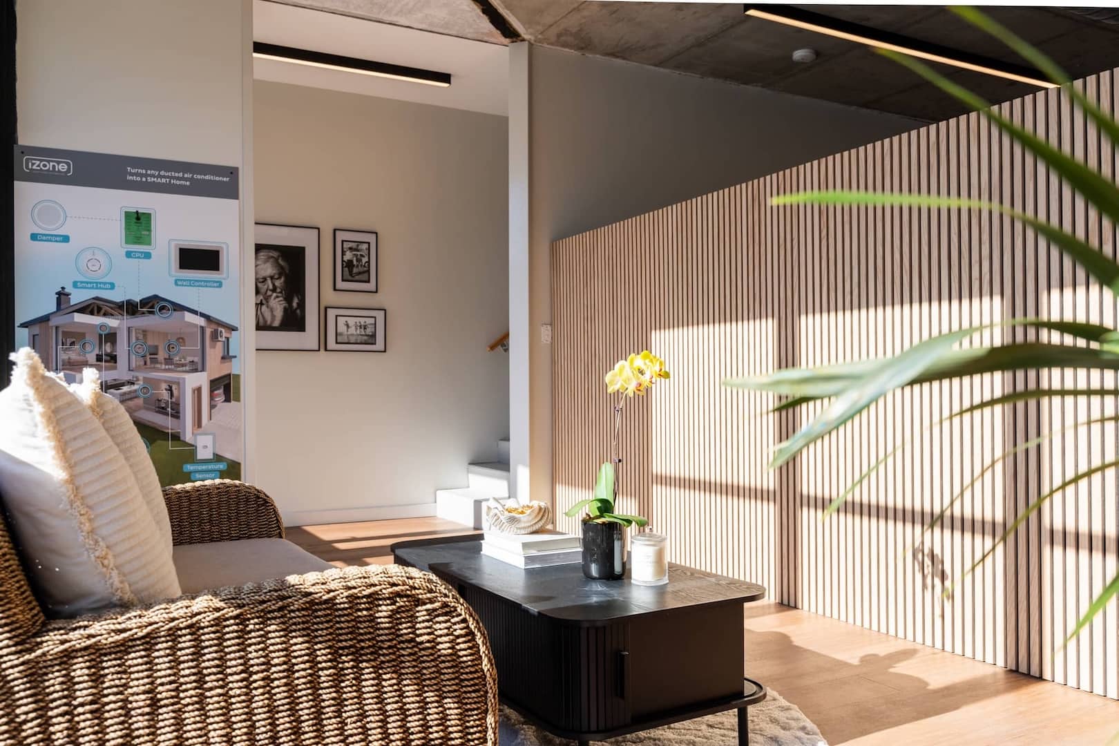 air con in living room of home